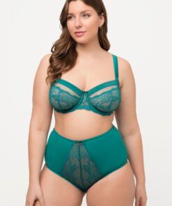 Grote Maten maxi slip, Dames, turquoise, Maat: 58/60, Katoen/Synthetische vezels/Elastaan, Ulla Popken