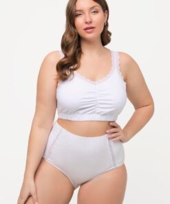 Grote Maten maxi slip, Dames, wit, Maat: 50/52, Katoen, Ulla Popken