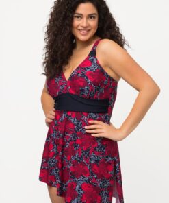 Grote Maten badjurk, Dames, blauw, Maat: 42, Synthetische vezels/Elastaan, Ulla Popken