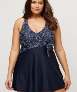 Grote Maten badjurk, Dames, blauw, Maat: 42, Synthetische vezels/Elastaan, Ulla Popken