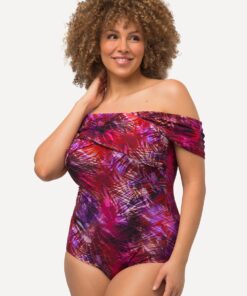 Grote Maten badpak, Dames, rood, Maat: 56, Synthetische vezels/Elastaan, Ulla Popken