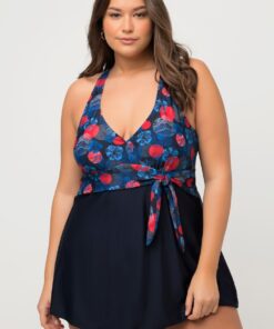 Grote Maten badjurk, Dames, blauw, Maat: 42, Polyester/Synthetische vezels/Elastaan, Ulla Popken