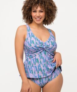Grote Maten tankini, Dames, paars, Maat: 60, Polyester/Synthetische vezels/Elastaan, Ulla Popken