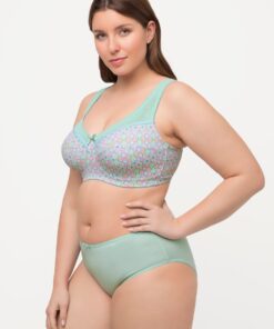 Grote Maten comfortbeha, Dames, turquoise, Maat: 110D, Synthetische vezels, Ulla Popken