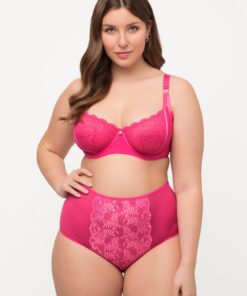 Grote Maten Beugel BH, Dames, roze, Maat: 105E, Synthetische vezels/Elastaan, Ulla Popken