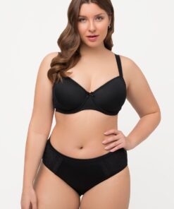 Grote Maten midi slip, Dames, zwart, Maat: 58/60, Katoen/Synthetische vezels/Elastaan, Ulla Popken