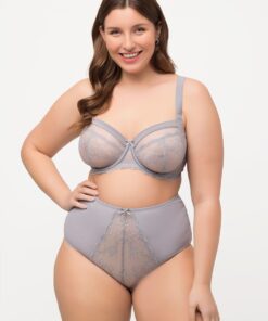 Grote Maten maxi slip, Dames, grijs, Maat: 58/60, Katoen/Synthetische vezels/Elastaan, Ulla Popken