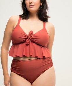 Grote Maten Bikinibroekje, Dames, rood, Maat: 54, Polyester/Synthetische vezels/Elastaan, Studio Untold