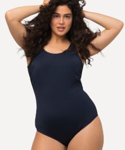 Grote Maten Badpak, Dames, blauw, Maat: 50/52, Polyester/Elastaan, Ulla Popken