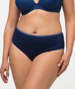 Grote Maten midi slips, Dames, blauw, Maat: 50/52, Katoen, Ulla Popken