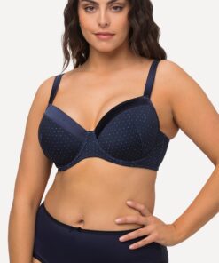 Grote Maten Beugelbeha, Dames, blauw, Maat: 105D, Synthetische vezels/Elastaan, Ulla Popken