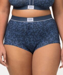 Grote Maten hipster, Dames, blauw, Maat: 54/56, Katoen, Ulla Popken