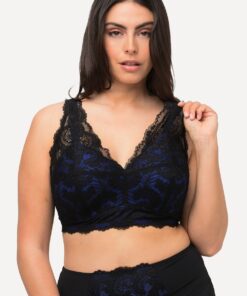 Grote Maten Bralette, Dames, blauw, Maat: 85D, Synthetische vezels/Elastaan, Ulla Popken