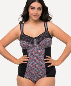 Grote Maten Shaping bodysuit, Dames, zwart, Maat: 100C, Katoen/Synthetische vezels/Elastaan, Ulla Popken
