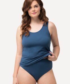 Grote Maten Onderhemden, Dames, blauw, Maat: 42/44, Katoen, Ulla Popken