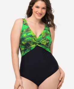 Grote Maten Badpak, Dames, zwart, Maat: 42, Synthetische vezels/Elastaan, Ulla Popken