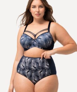 Grote Maten Beugel BH, Dames, blauw, Maat: 110B, Synthetische vezels/Elastaan, Ulla Popken