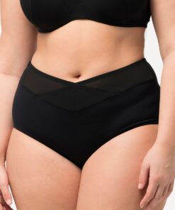 Grote Maten Shaping-maxislip, Dames, zwart, Maat: 54/56, Synthetische vezels/Elastaan, Ulla Popken