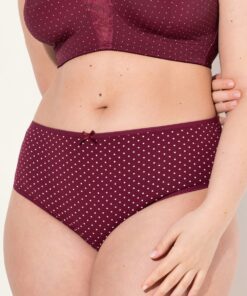 Grote Maten Midislips, Dames, rood, Maat: 42/44, Katoen, Ulla Popken