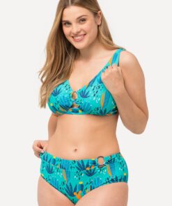 Grote Maten Bikini, Dames, turquoise, Maat: 52, Synthetische vezels/Elastaan, Ulla Popken