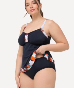 Grote Maten Tankini, Dames, blauw, Maat: 56, Synthetische vezels/Elastaan, Ulla Popken