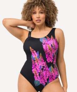 Grote Maten Badpak, Dames, zwart, Maat: 46, Polyester/Synthetische vezels/Elastaan, Ulla Popken