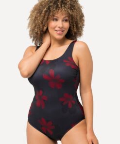 Grote Maten Badpak, Dames, blauw, Maat: 50/52, Polyester/Elastaan, Ulla Popken