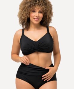 Grote Maten Bikinibroek, Dames, zwart, Maat: 50, Polyester/Synthetische vezels/Elastaan, Ulla Popken