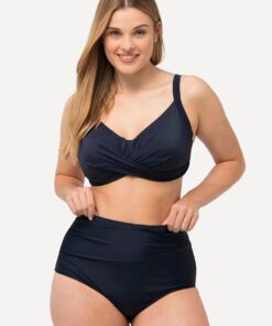 Grote Maten Bikinibroek, Dames, blauw, Maat: 58, Polyester/Synthetische vezels/Elastaan, Ulla Popken
