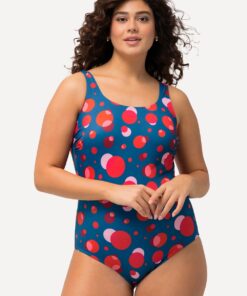Grote Maten Badpak, Dames, turquoise, Maat: 62/64, Polyester/Elastaan, Ulla Popken
