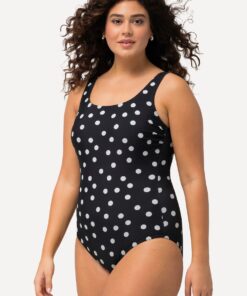 Grote Maten Badpak, Dames, zwart, Maat: 54/56, Polyester/Synthetische vezels/Elastaan, Ulla Popken
