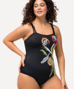 Grote Maten Badpak, Dames, zwart, Maat: 60, Synthetische vezels/Elastaan, Ulla Popken