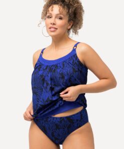 Grote Maten Tankini, Dames, blauw, Maat: 44, Polyester/Synthetische vezels/Elastaan, Ulla Popken