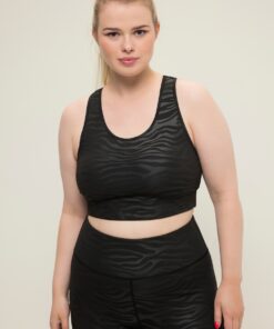 Grote Maten Sportbeha, Dames, zwart, Maat: 50/52, Polyester/Elastaan, Studio Untold