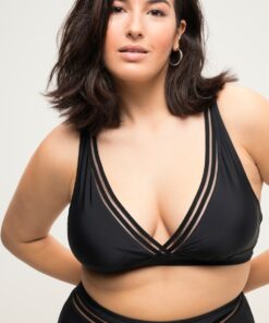 Grote Maten Bikinitop, Dames, zwart, Maat: 52, Synthetische vezels/Elastaan, Studio Untold