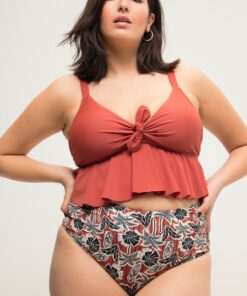 Grote Maten Bikinibroekje, Dames, rood, Maat: 44, Polyester/Synthetische vezels/Elastaan, Studio Untold