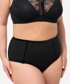 Grote Maten Maxi-slip, Dames, zwart, Maat: 54/56, Katoen/Synthetische vezels/Elastaan, Ulla Popken