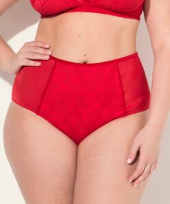 Grote Maten Maxi-slip, Dames, rood, Maat: 46/48, Katoen/Synthetische vezels/Elastaan, Ulla Popken