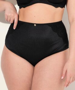 Grote Maten Maxi-slip, Dames, zwart, Maat: 46/48, Katoen/Polyester/Synthetische vezels, Ulla Popken