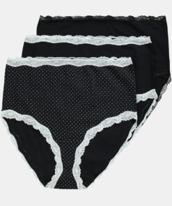 Grote Maten Maxi-slips, Dames, zwart, Maat: 54/56, Katoen, Ulla Popken