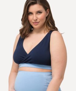 Grote Maten Bellieva borstvoedings-bustier, Dames, blauw, Maat: 62/64, Katoen, Ulla Popken