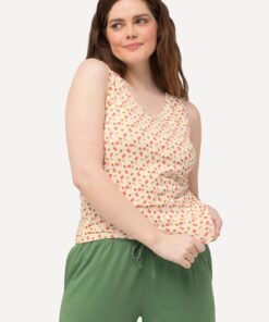 Grote Maten Tanktops, Dames, geel, Maat: 58/60, Katoen, Ulla Popken