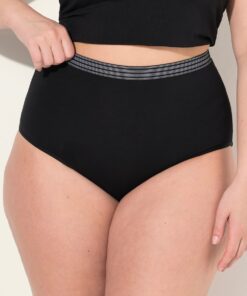 Grote Maten Maxi-slips, Dames, zwart, Maat: 42/44, Katoen, Ulla Popken