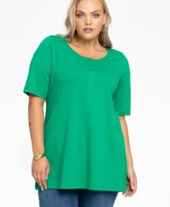 Yoek Tuniek flare fit | Groen | Maat 54/56