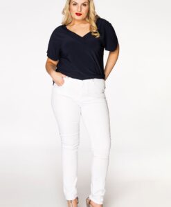 Yoek Shaping skinny jeans 5p | Wit | Maat 50