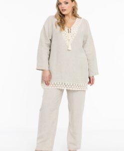 Yoek Broek taillekoord | Licht Bruin | Maat 58/60
