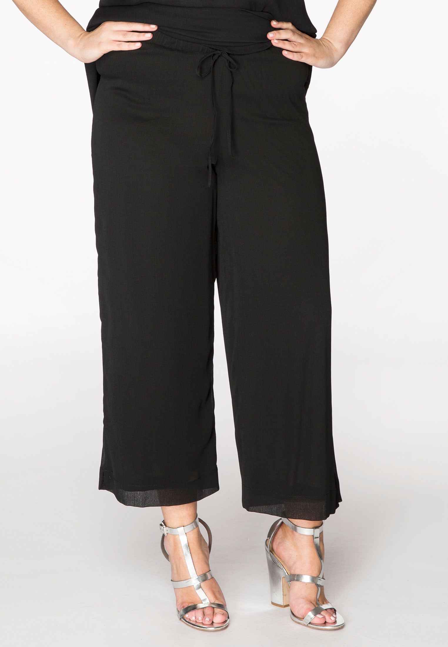 Yoek Broek taillekoord | Zwart | Maat 46/48