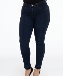 Yoek Ripped bottom jeans | Donker Blauw | Maat 56