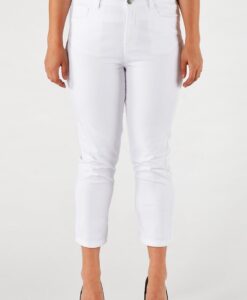 Yoek Cropped capri jeans wit | Wit | Maat 54