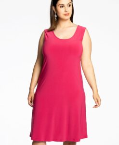 Yoek Jurk mouwloos wijd | Roze | Maat 58/60
